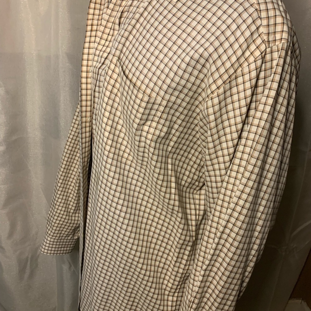 POLO RALPH LAUREN Mens Button Down Long Sleeve Oxford Shirt.Brown/ white xl - Picture 2 of 5